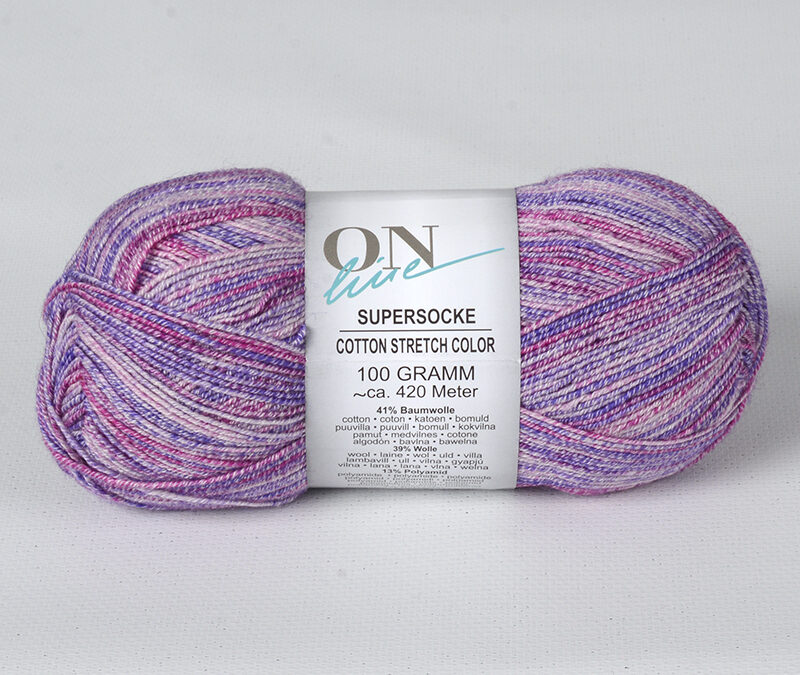 Supersocke cotton stretch color